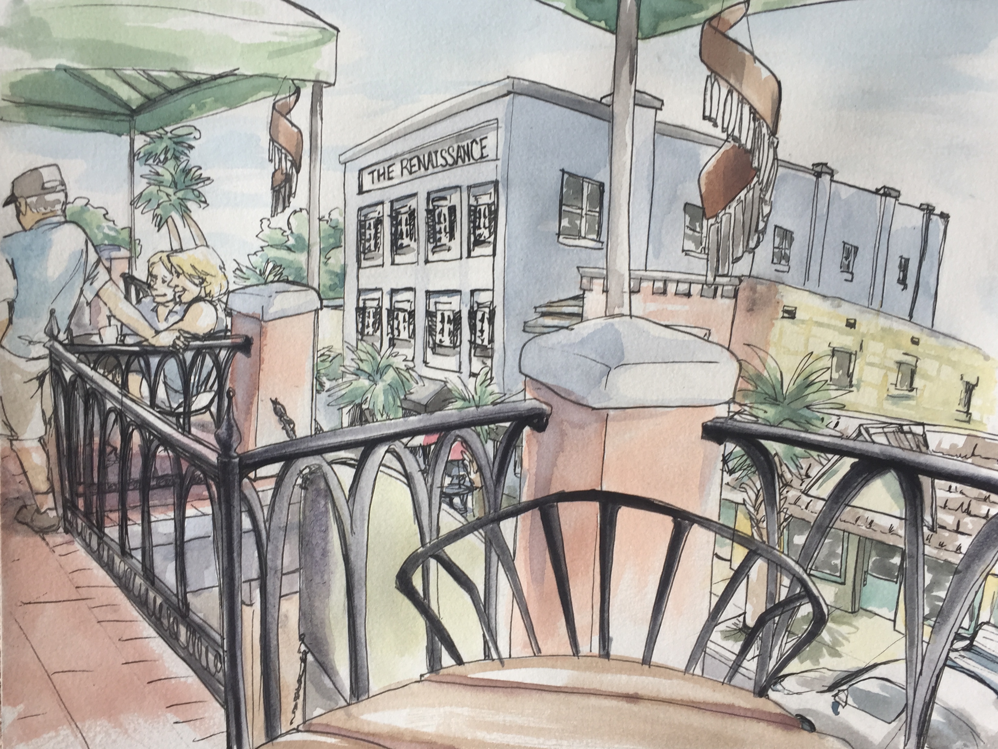 urban sketch cafe mt dora historic district